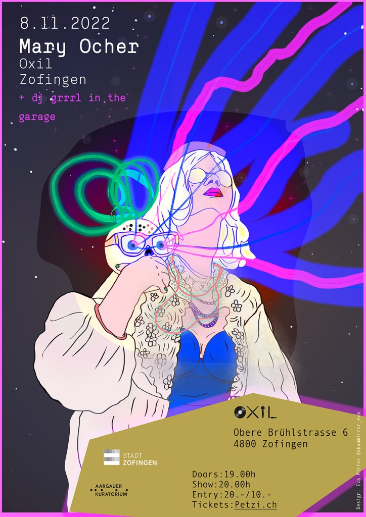 #evamirror #ochermary
Poster for a Concert _Switzerland 
2022 Oxil
Graphic and Illustration